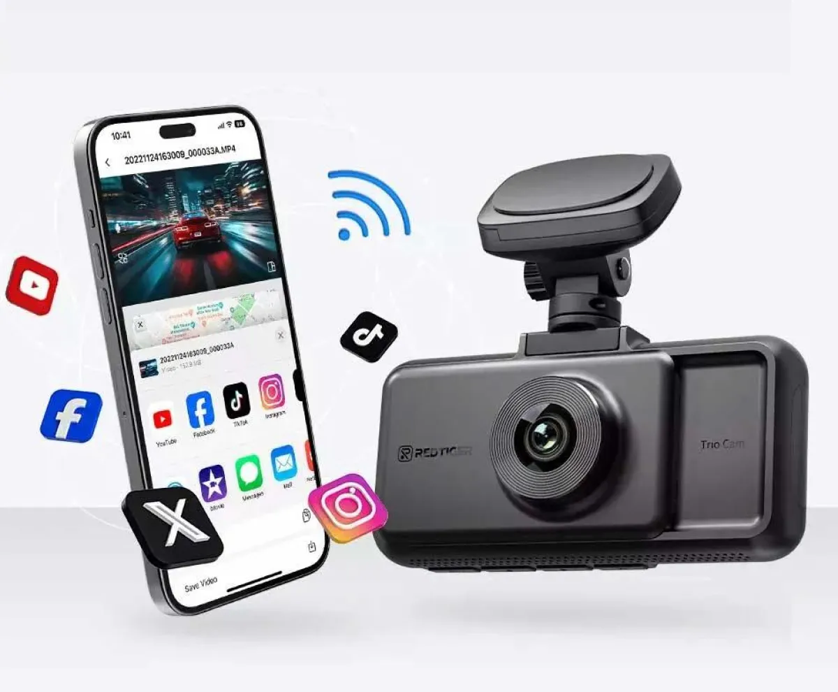 Hot A6 3CH 2K Touch Wifi GPS 64gb dashcam Dashcams