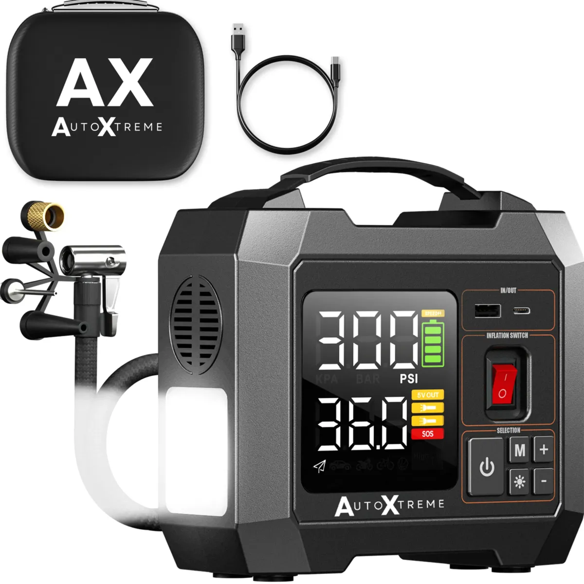 Sale Air-300 – Luchtcompressor & Elektrische fietspomp Autogereedschap