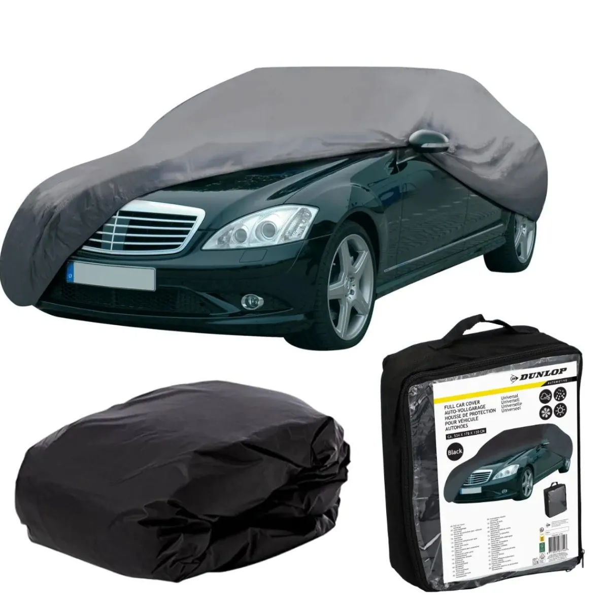 Online Autohoezen XL Zwart Autohoezen