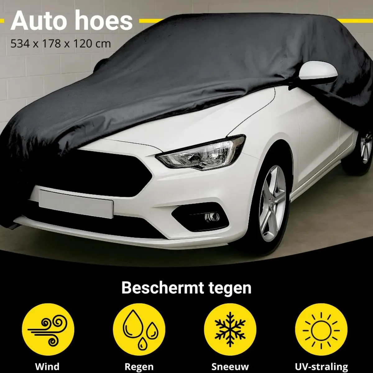 Online Autohoezen XL Zwart Autohoezen