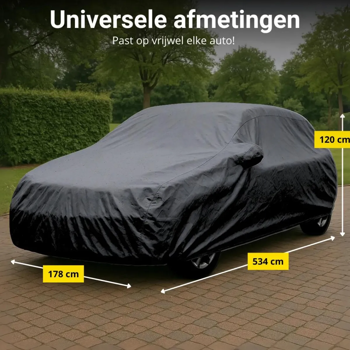 Online Autohoezen XL Zwart Autohoezen