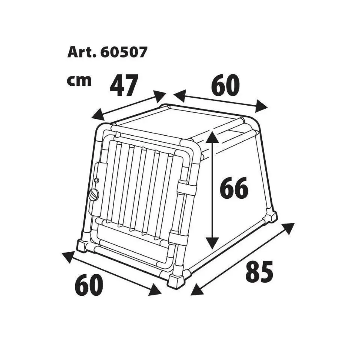 Online auto-hondenbench 60 x 85 x 86H cm Autobenches & Accessoires