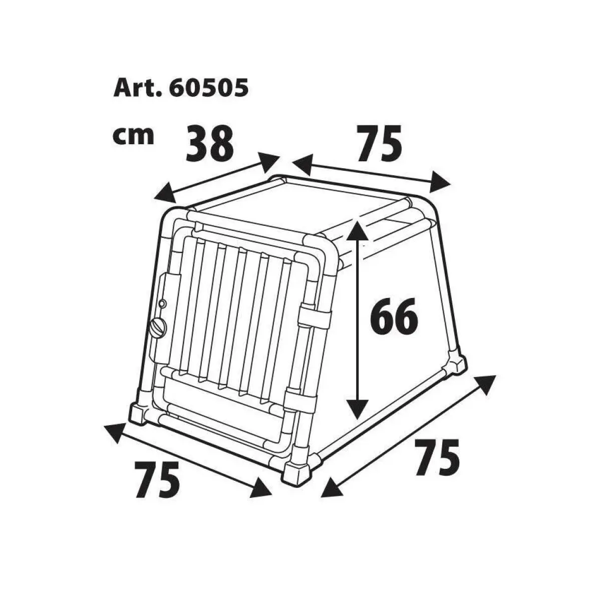 Online auto-hondenbench 75 x 75 x 66H cm Autobenches & Accessoires