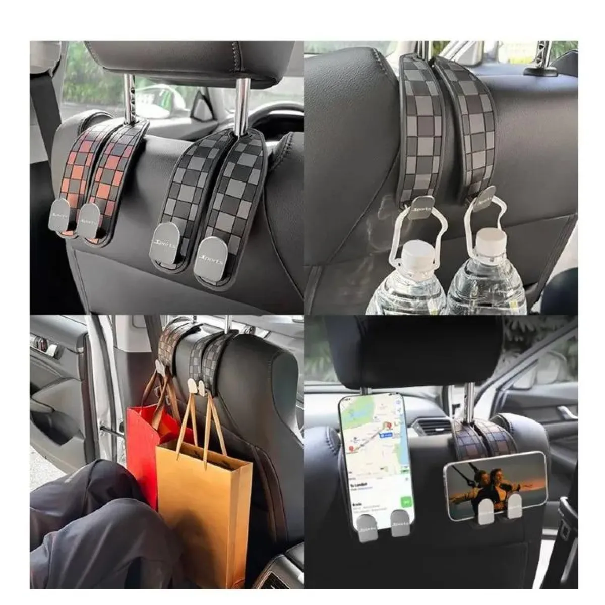 New Auto Hoofdsteun Haakjes Split Organizers
