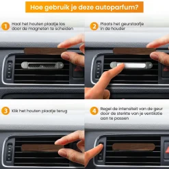 Sale Autoparfum met houder incl. 2 Geurstaafjes Interieurverzorging
