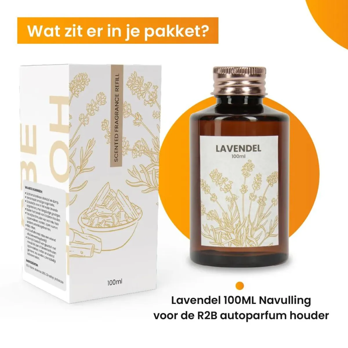 Autoparfum Navulling 'Lavendel' - 100ml Interieurverzorging