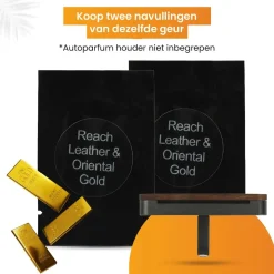 Best Autoparfum Navulling - Leer & Oosters Goud Interieurverzorging