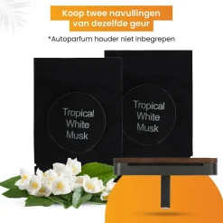 New Autoparfum Navulling - Tropische Witte Muskus Interieurverzorging
