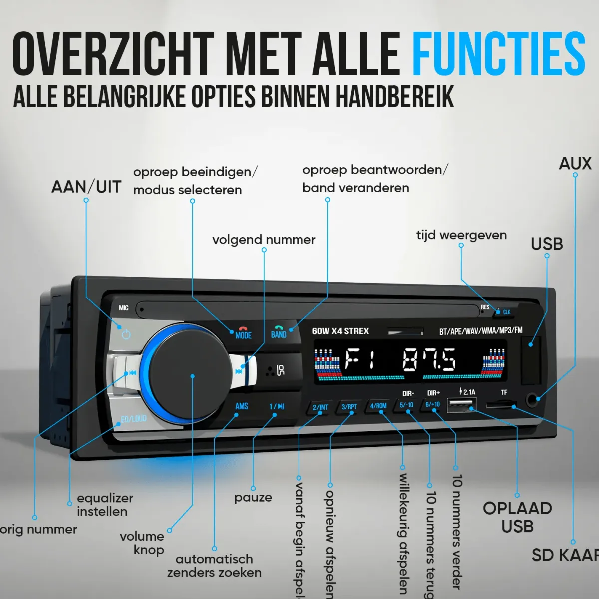 Best Autoradio met Bluetooth - 1DIN Autoradio'S
