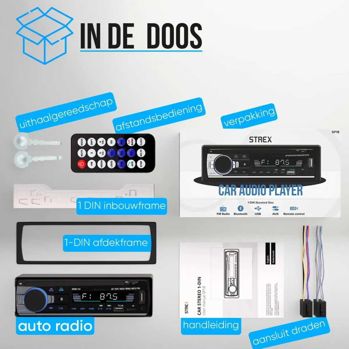 Best Autoradio met Bluetooth - 1DIN Autoradio'S