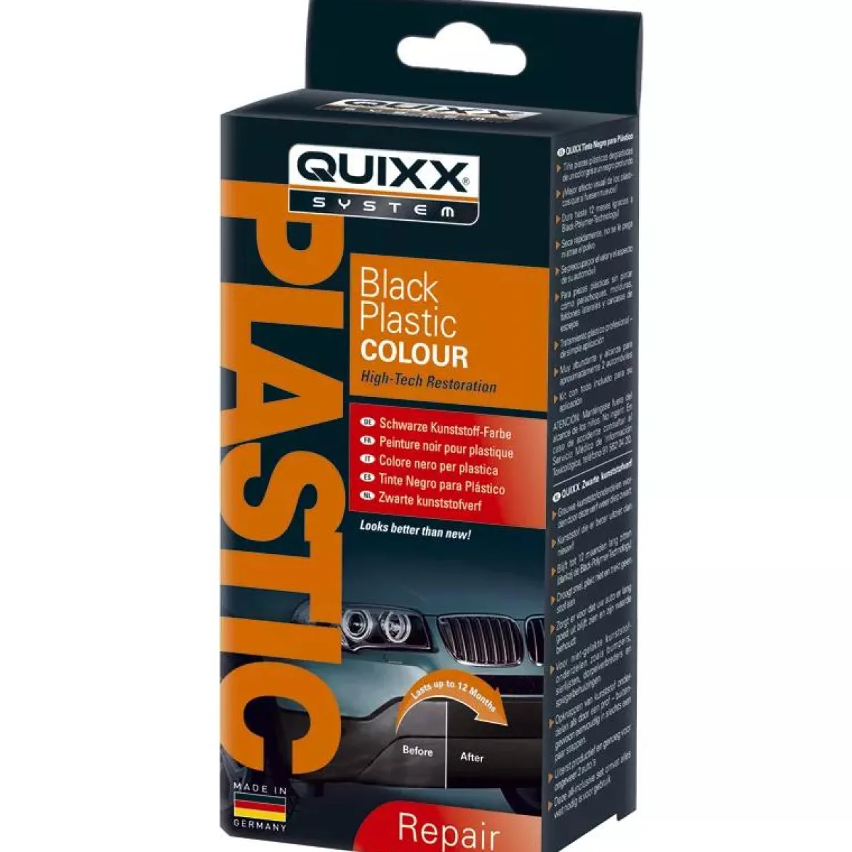 Black Plastic Colour / Kunststofzwart 75ML Reparatie