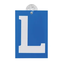 Discount Blauw bordje met witte L voor lesvoertuigen Markeringsborden & -Signalen