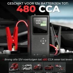 Clearance Boost Air Micro - Compressor Jumpstarter - 480CCA Acculaders & Starthulpen