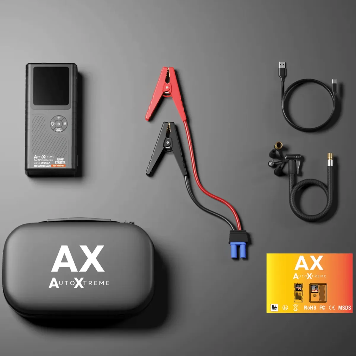 Clearance Boost Air Micro - Compressor Jumpstarter - 480CCA Acculaders & Starthulpen