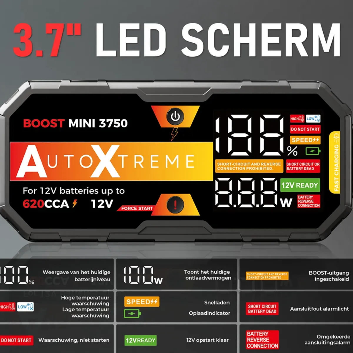 Online Boost Mini - Jumpstarter & Starthulp - 620CCA Acculaders & Starthulpen