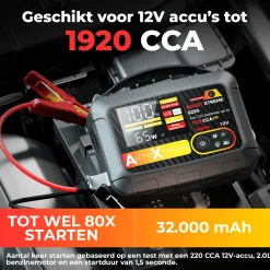 Boost Xtreme - Compressor Jumpstarter - 1920CCA Acculaders & Starthulpen