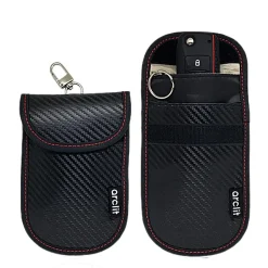 Online Carbon RFID Anti-Diefstal hoes M Autosleutelhoesjes