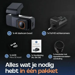 Clearance 2CH Dashcam - WiFi GPS 4K 64GB - X30 Pro Dashcam Dashcams