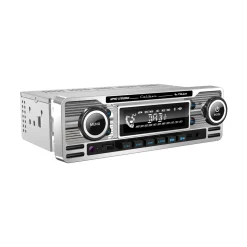 Clearance 1-DIN Retro DAB+ Autoradio Chroom Bluetooth Autoradio'S
