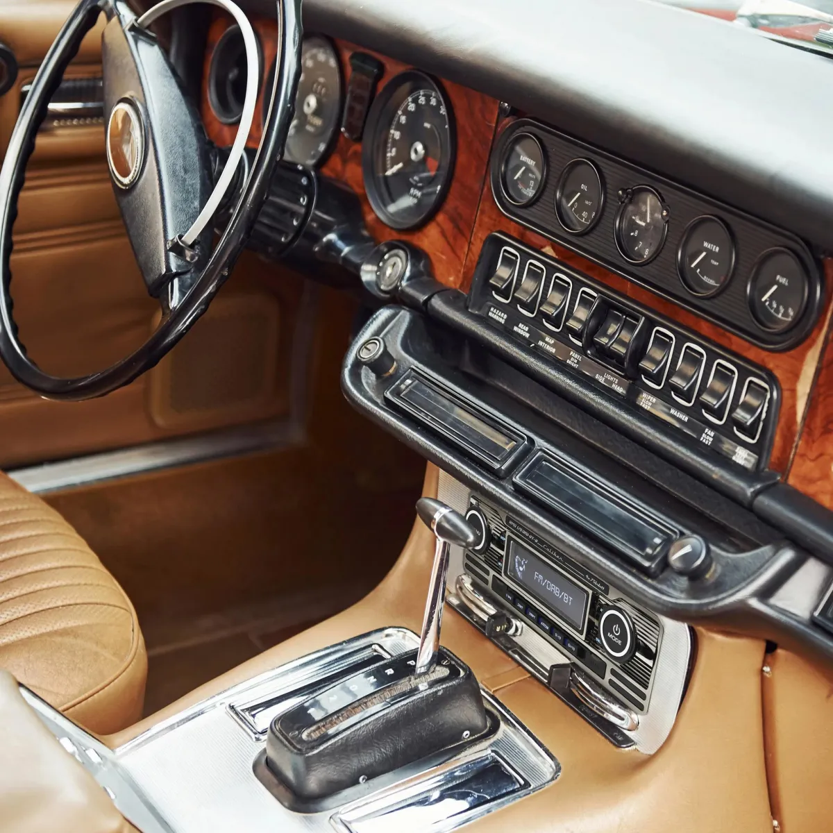 1-DIN Retro DAB+ Autoradio Zwart Bluetooth Autoradio'S