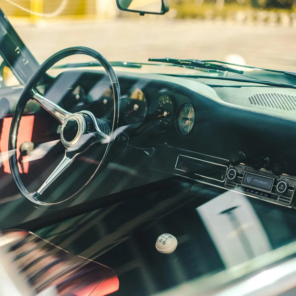 1-DIN Retro DAB+ Autoradio Zwart Bluetooth Autoradio'S