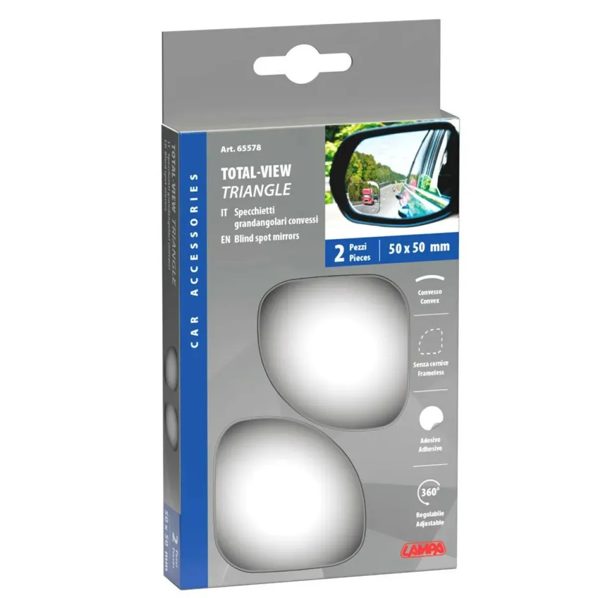 Online Dodehoek spiegel 50x50 mm - driehoek Caravanspiegels|Autospiegels