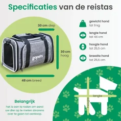 New Draagtas Hond en Kat - 40x25x25cm - L Autobenches & Accessoires