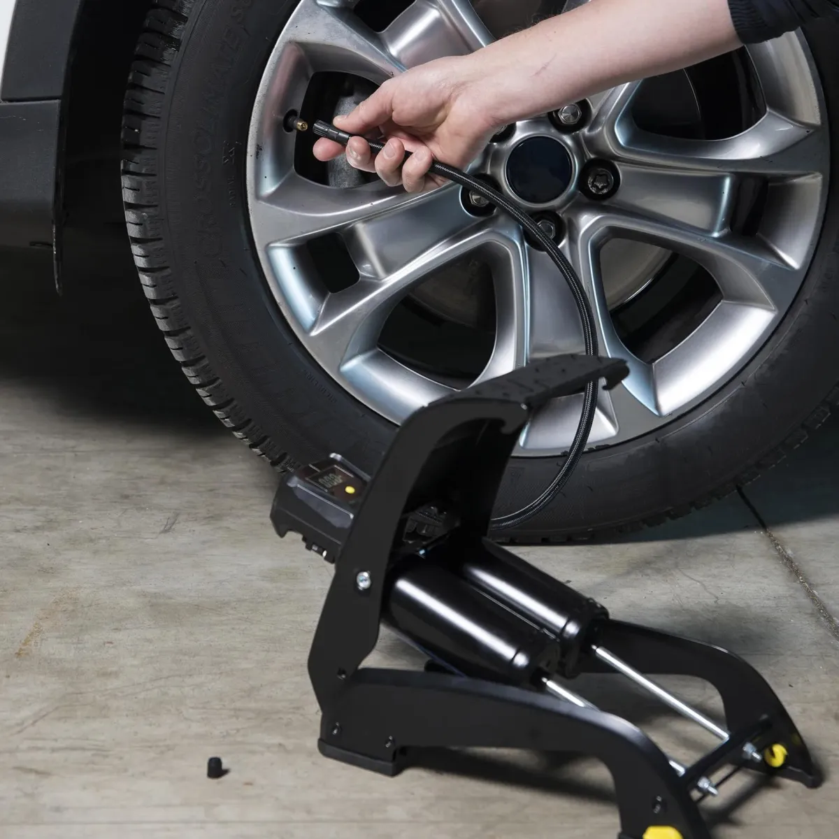Clearance Dubbele Voetpomp - Inclusief digitale manometer Autogereedschap