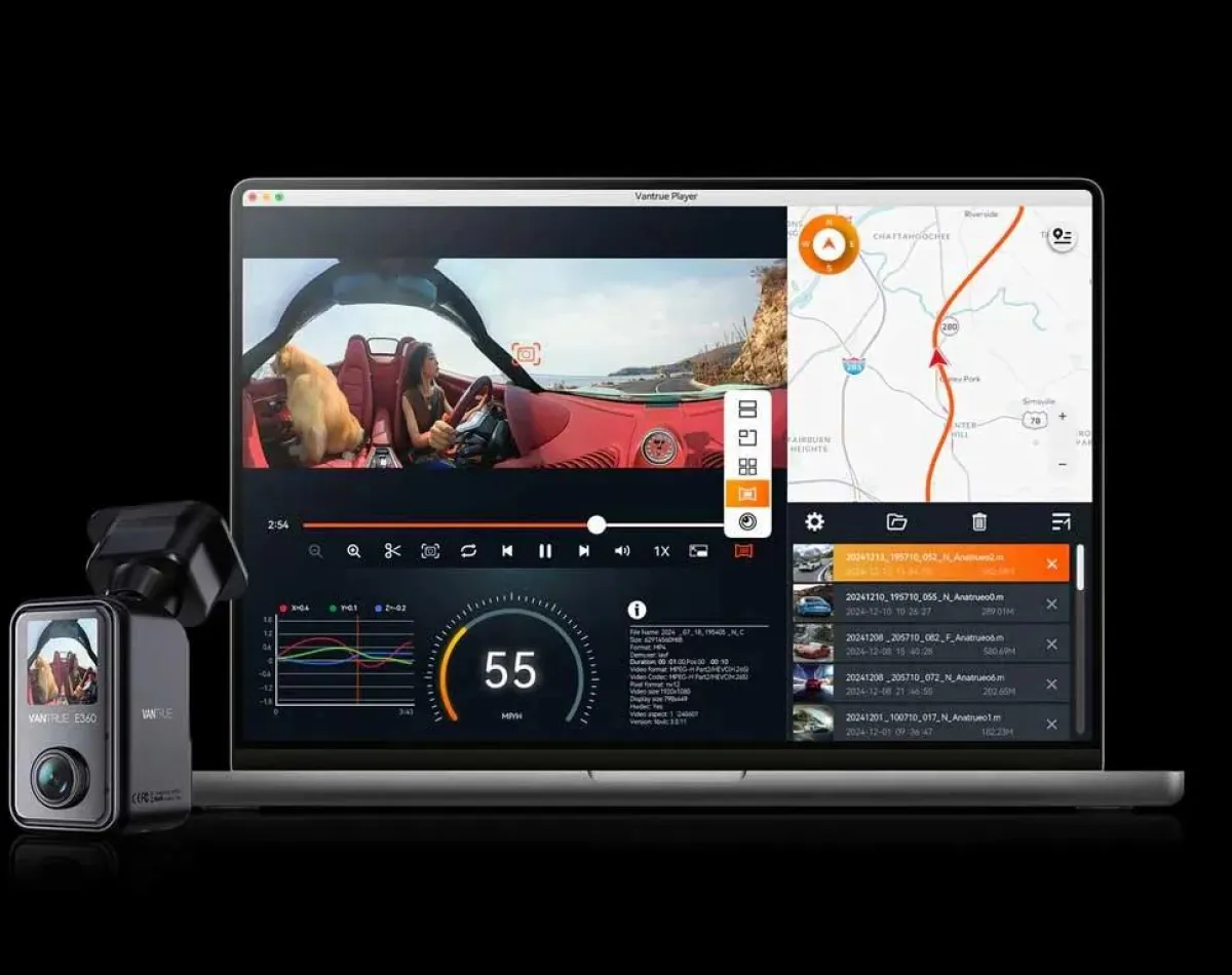 Outlet E360 Ace Cloud 5K 3CH Wifi GPS 360 graden dashcam Dashcams