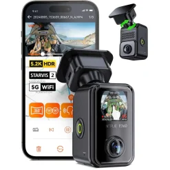 New E360 Cloud 5K 2CH Wifi GPS 360 dashcam Dashcams