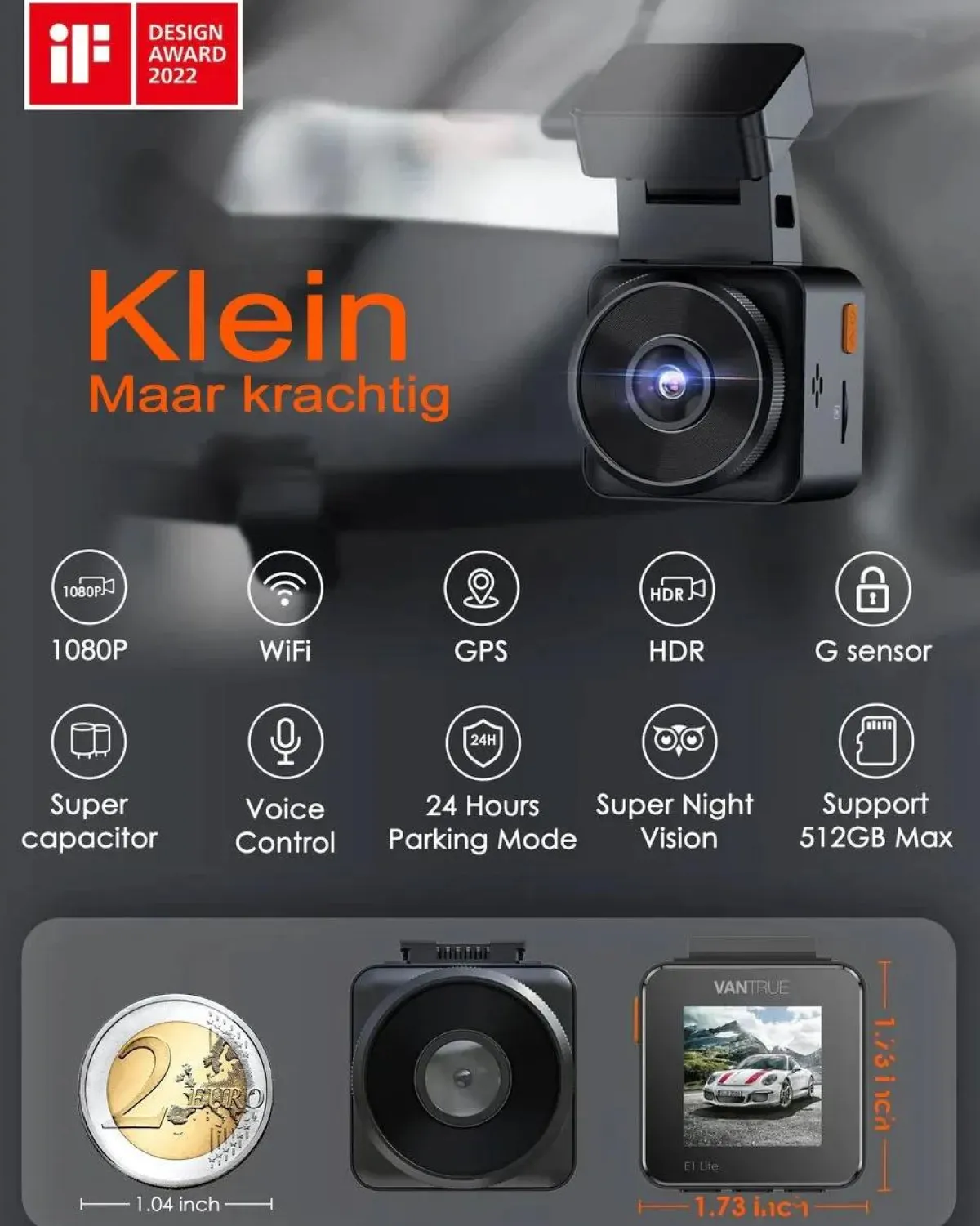 Outlet E1 Lite Full HD Wifi GPS dashcam Dashcams