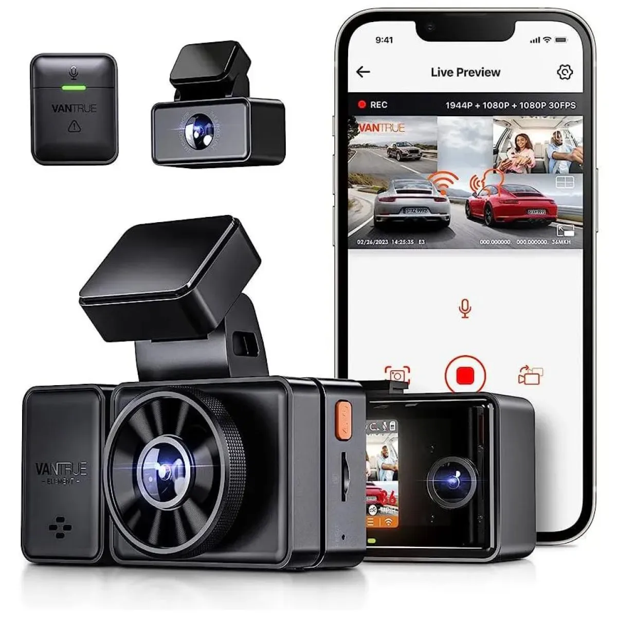 Outlet E3 Triple 3CH 2K QuadHD Wifi GPS dashcam Dashcams
