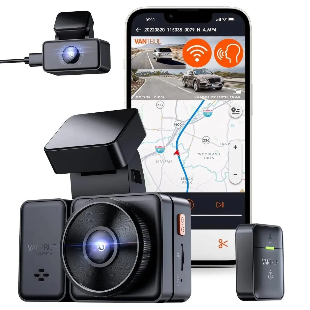Outlet E3 Triple 3CH 2K QuadHD Wifi GPS dashcam Dashcams