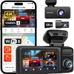 Clearance F17 Elite 3CH 4K Wifi GPS 128gb dashcam Dashcams