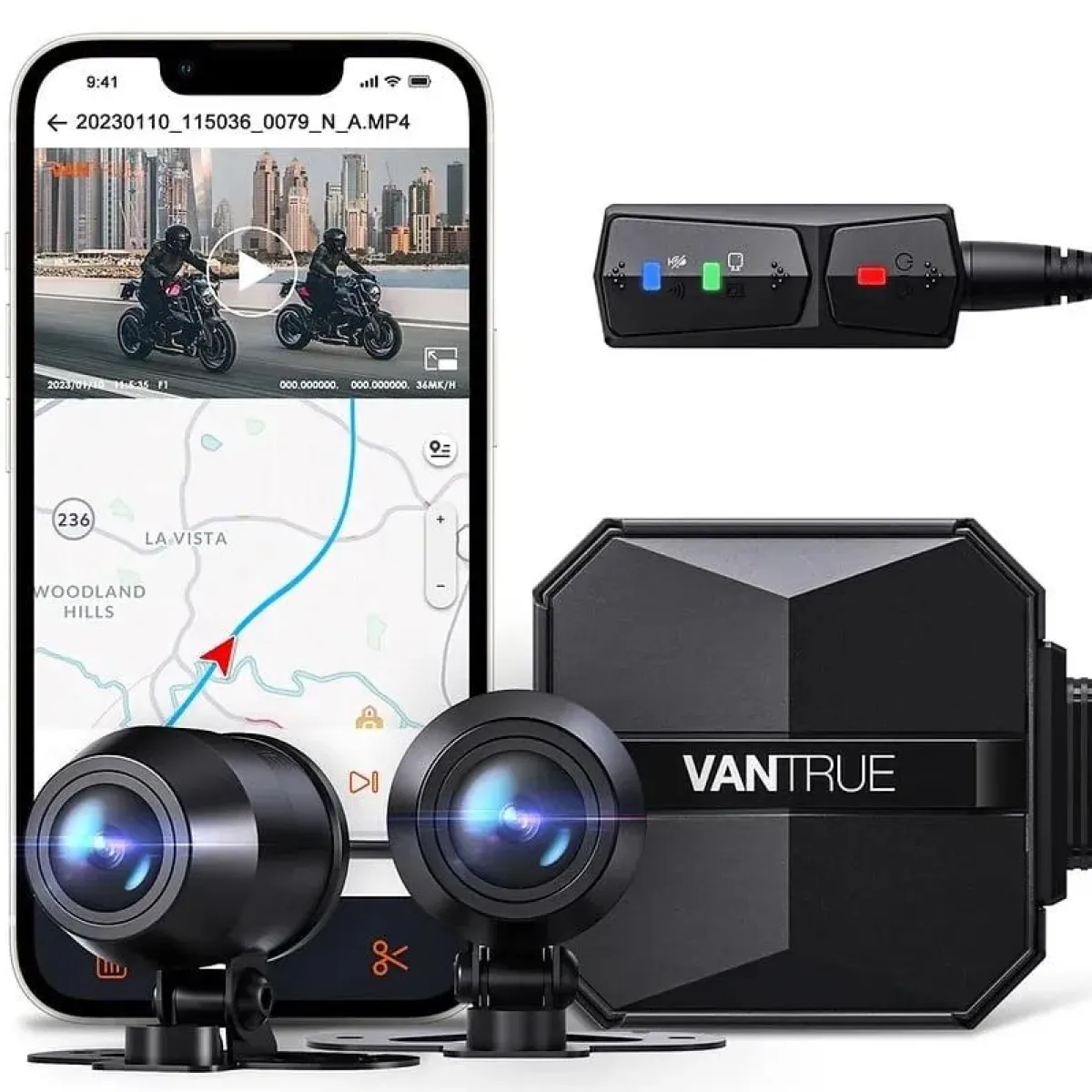New F1 4K Dual Wifi GPS Motor dashcam Dashcams