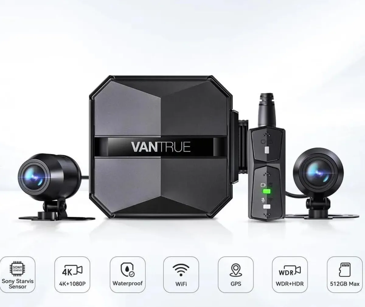 New F1 4K Dual Wifi GPS Motor dashcam Dashcams