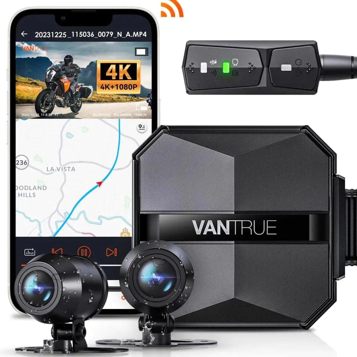 New F1 4K Dual Wifi GPS Motor dashcam Dashcams