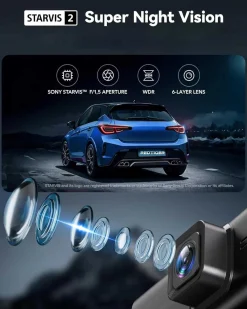 Hot F7NT Touch 4K Touch Wifi GPS 2CH 64gb dashcam Dashcams