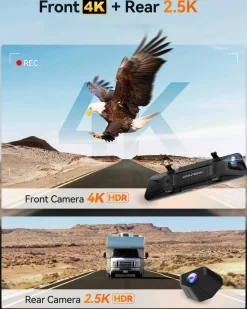 Discount G900 Pro 4K Wifi GPS 128gb Mirror dashcam Dashcams