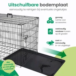 Sale Hondenbench L - Incl. Plaid - 2 Deuren Autobenches & Accessoires