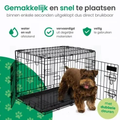 Discount Hondenbench M - Incl. Plaid - 2 Deuren Autobenches & Accessoires