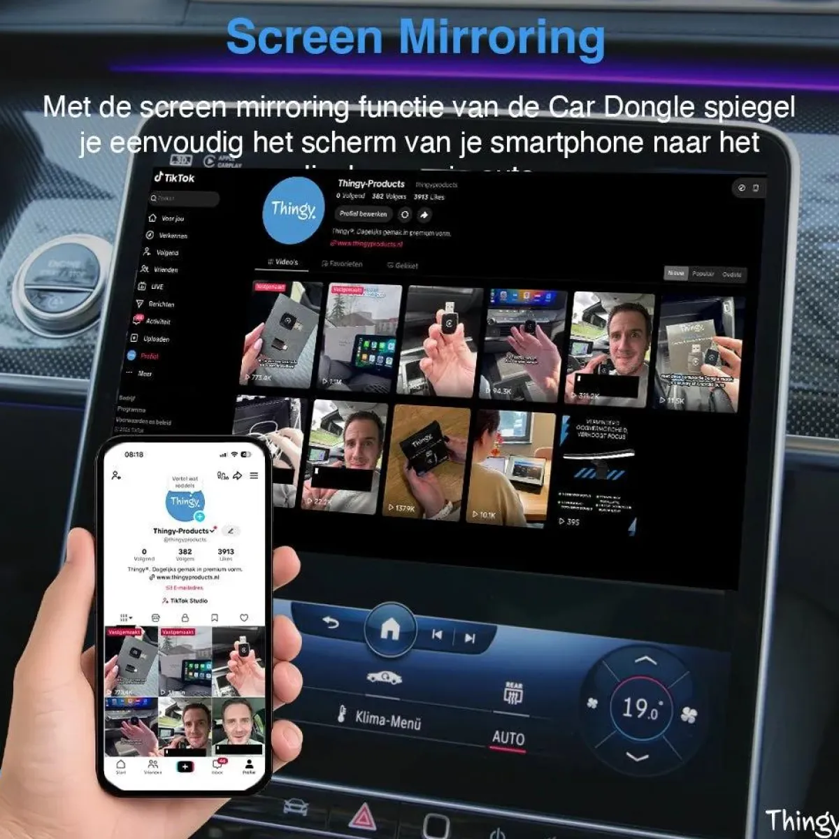 New 4-in-1 CarPlay & Android Auto Dongle Draadloze Ontvangers
