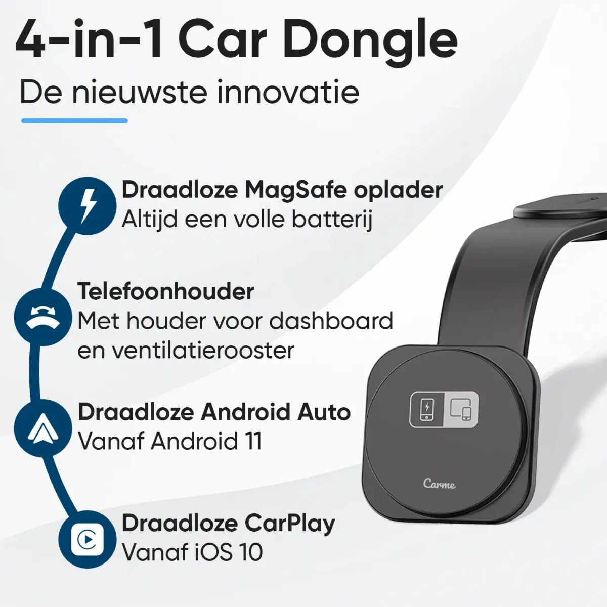 Clearance 4-in-1 CarPlay & Android Auto Dongle Pro Draadloze Ontvangers