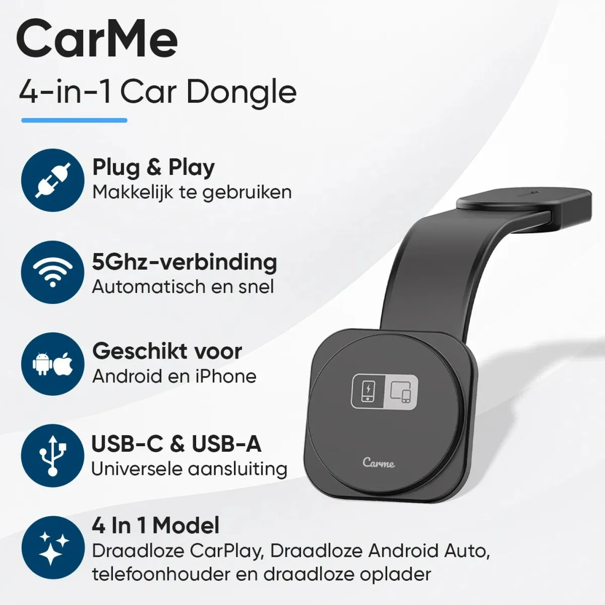 Clearance 4-in-1 CarPlay & Android Auto Dongle Pro Draadloze Ontvangers