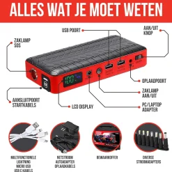 Outlet Jumpstarter voor Auto 4-in-1 - 1000A Acculaders & Starthulpen