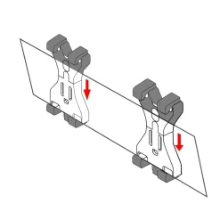 Kentekenplaathouder clips Kentekenplaathouders