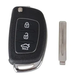 Online Klapsleutelbehuizing 3 knops geschikt voor Hyundai Autosleutelhoesjes