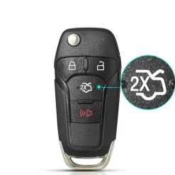 Outlet Klapsleutelbehuizing 4 knops geschikt voor Ford Autosleutelhoesjes