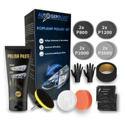 New Koplamp Polijst Set - Restauratie Kit - 16 Delig Auto Polijsten