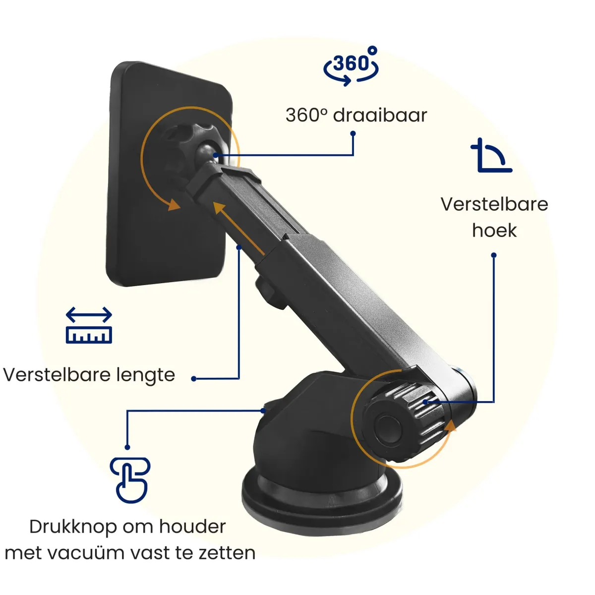 MagSafe Autohouder met Draadloos Opladen Telefoon & Tablethouders